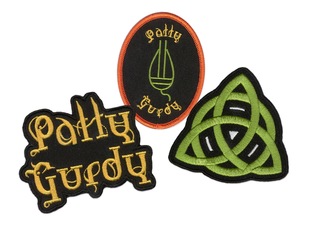 Set of 3 patches Embroidered