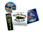 Patty Gurdy Stickers Colourful Sticker Set of 4